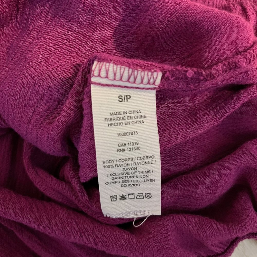 Purple Garage Strapless Ruffle Top - small - Picture 4 of 4
